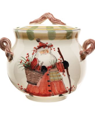 VIETRI Old St. Nick Biscotti Jar