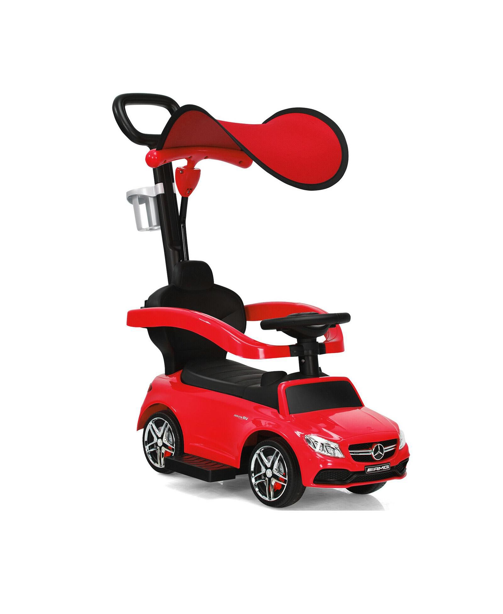 SUGIFT Детская машина-каталка Mercedes Benz 3-в-1, красная