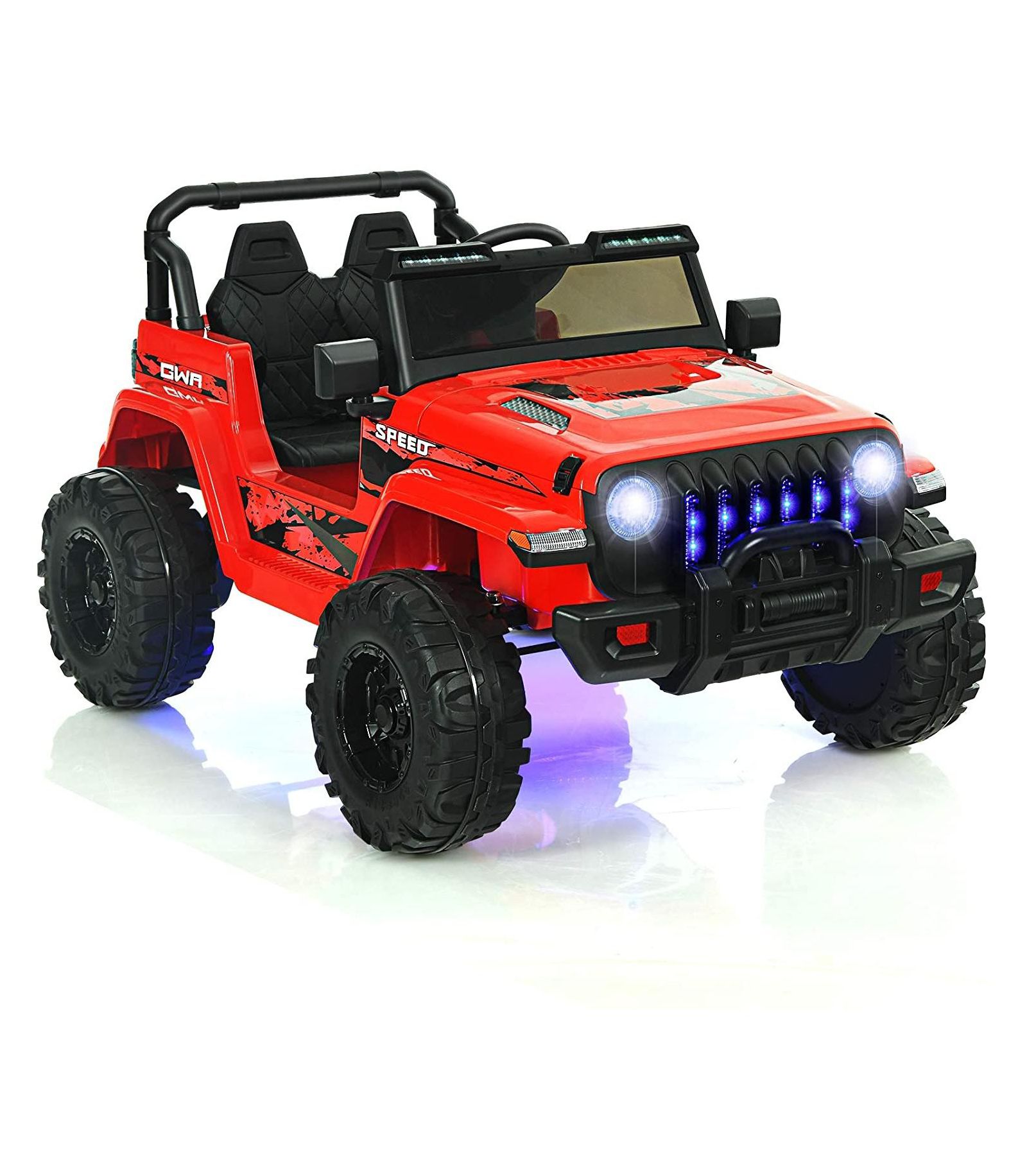 Hongge электромобиль Jeep 12V с пультом дистанционного управления 2.4G и Bluetooth музыкой, возраст 3-8 лет