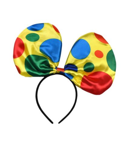 Clown Polka Dot Bow Headband Costume Piece - Kids