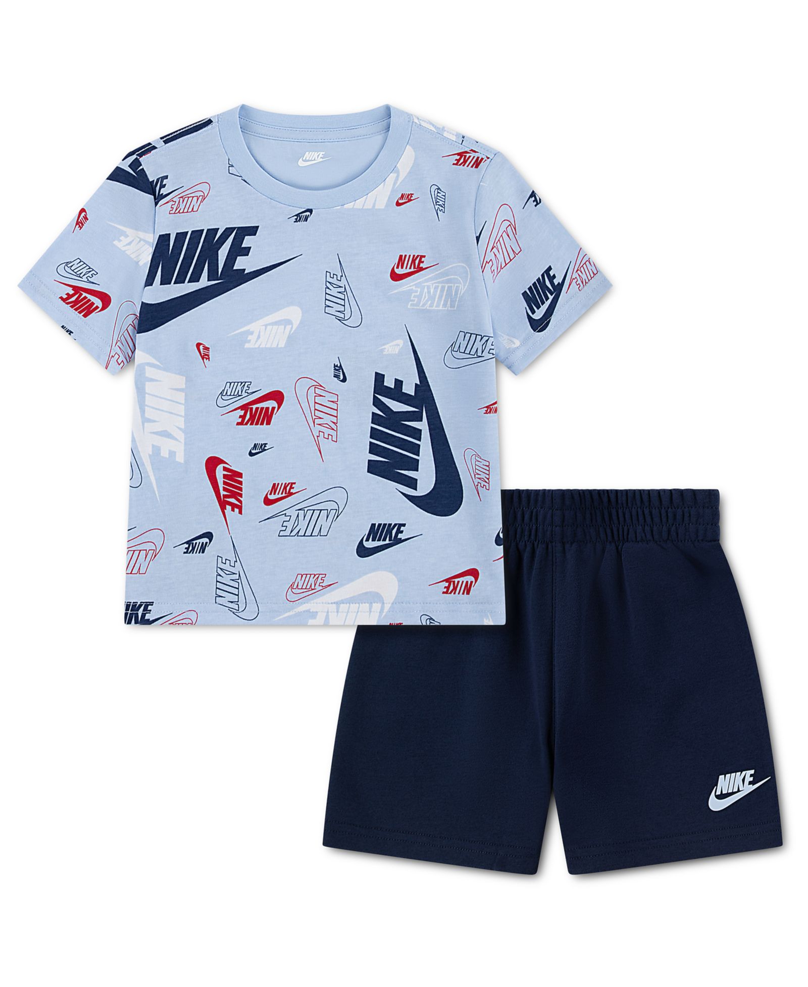 Детский набор Nike: футболка с принтом и шорты из футера, 2 предмета, рост 2T-4T