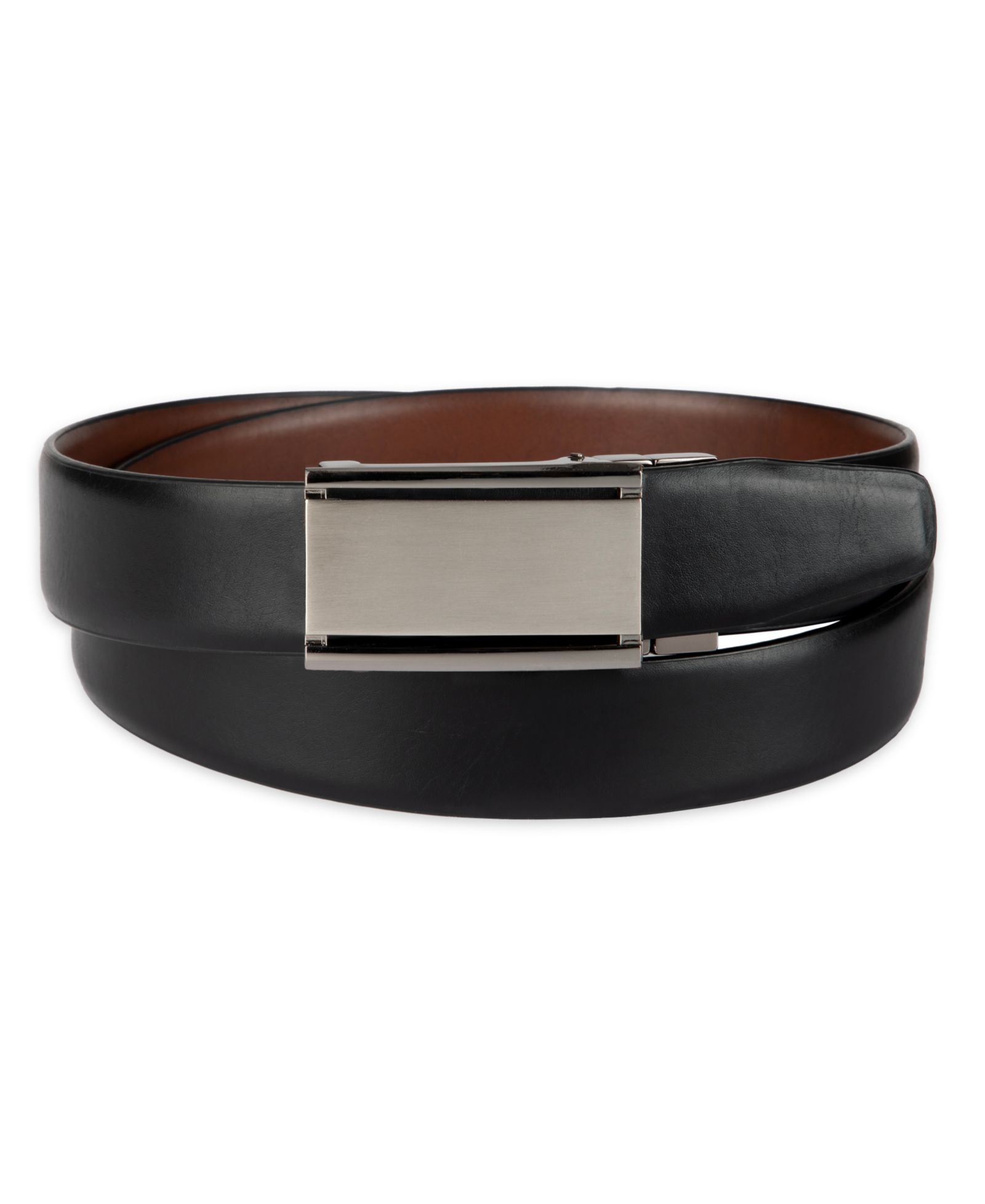32MM Alfani Men's 2-In-1 Reversible AlfaTech Custom Fit Pressure Locking Plaque Buckle Belt
