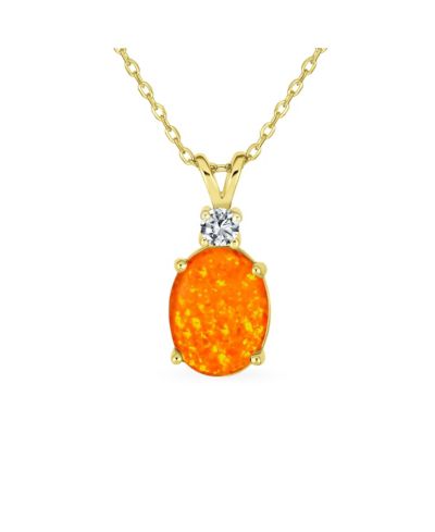 Подвеска-кулон Bling Jewelry Classic Simple CZ Accent 5CT Oval Solitaire из стерлингового серебра 16-18 Inch