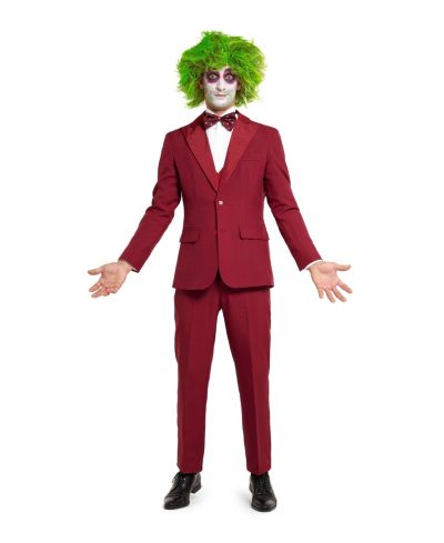 Suitmeister Мужской костюм Beetlejuice, красный наряд жениха, Хэллоуин