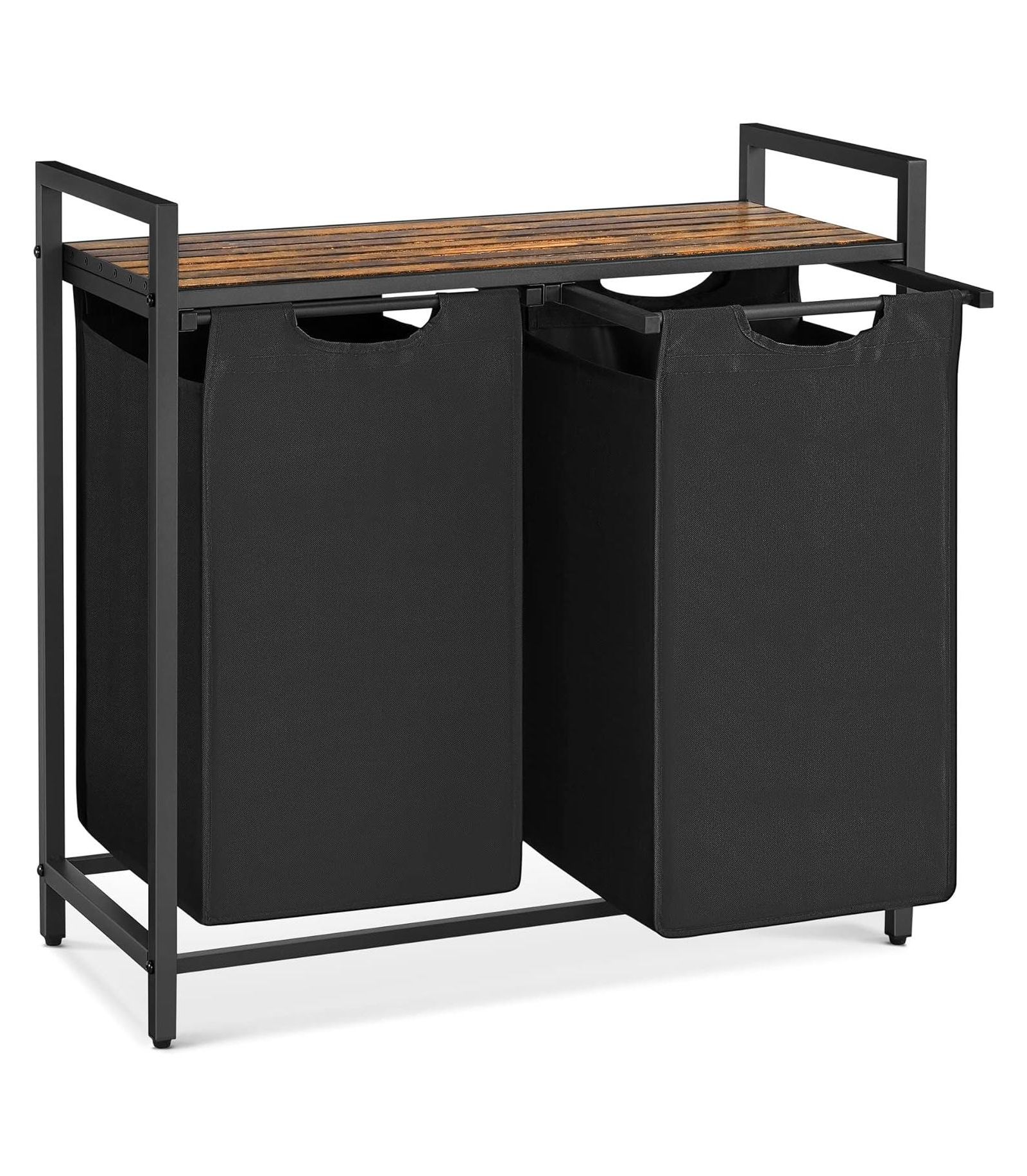 SongmicsHome 2 Pull-out & Removable Bags Laundry Hamper and Sorter