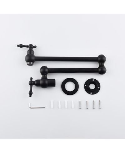 Настенный смеситель для наполнения кастрюль Slickblue Folding Pot Filler, черный