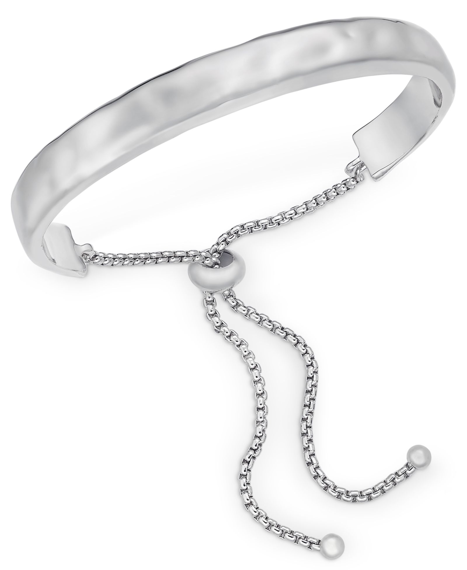 Браслет Style & Co Silver-Tone Hammered Slider