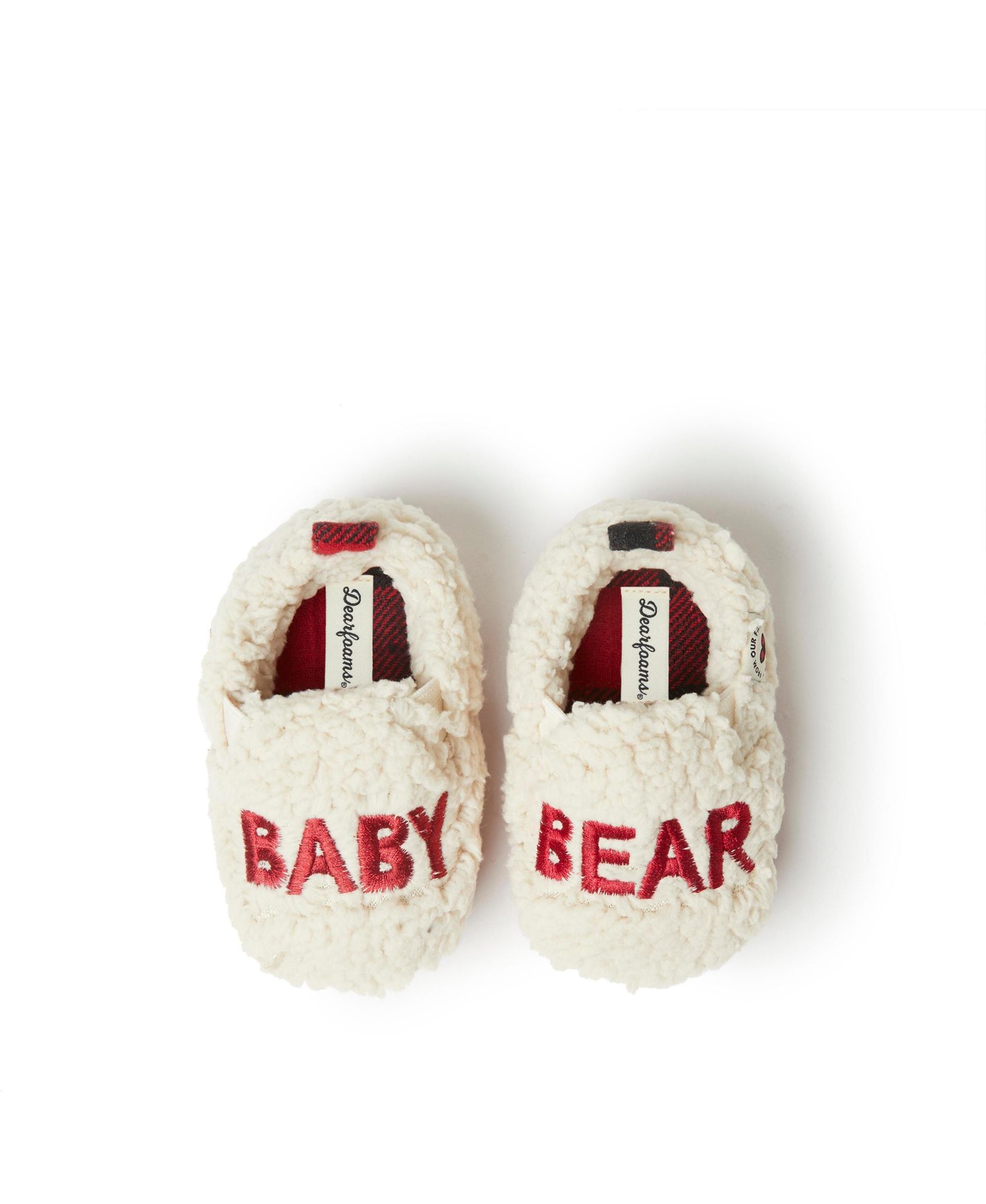 Dearfoams Тапочки Baby Buffalo Check Bear Closed Back