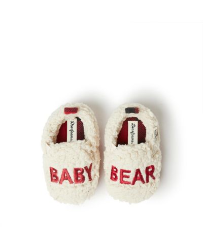 Dearfoams Тапочки Baby Buffalo Check Bear Closed Back