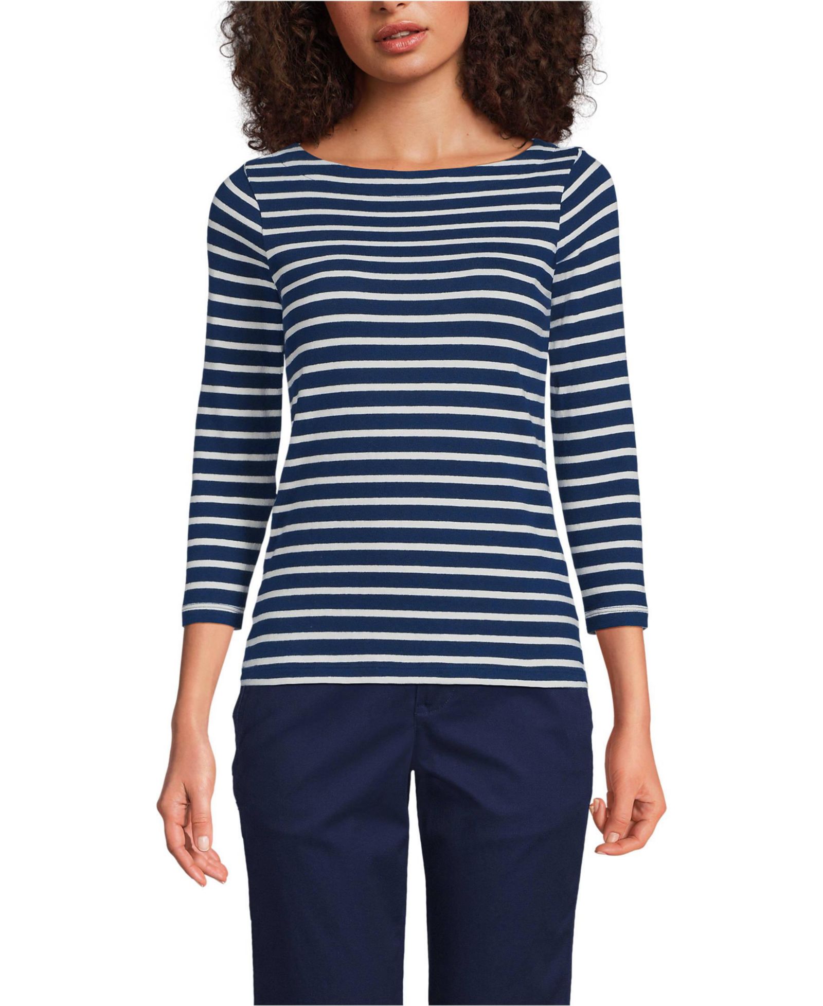 Топ Lands' End Женский Mariner Jersey Boatneck
