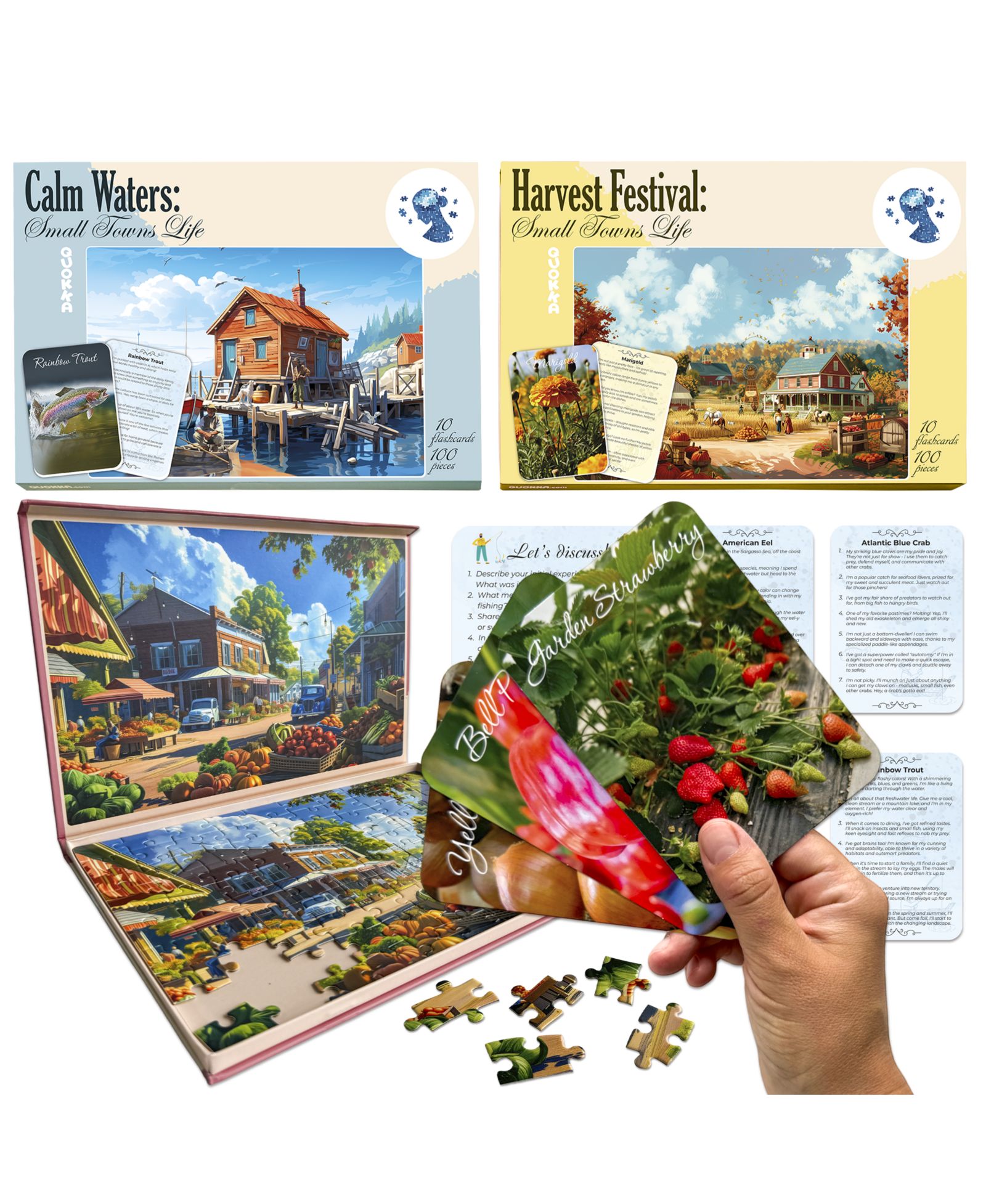Пазлы для пожилых QUOKKA 3SET 100 Pieces Dementia
