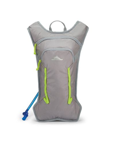 High Sierra HydraHike 2.0 4L Hydration Water Backpack for Hiking, Gray & Green
