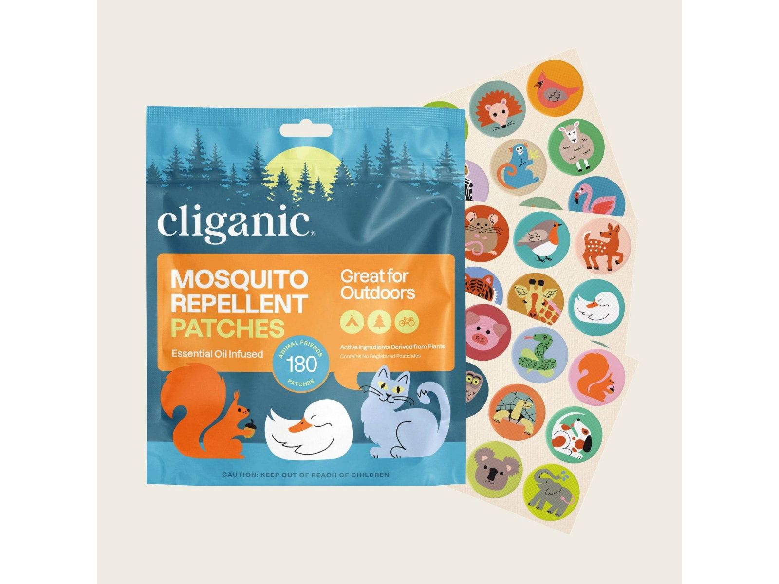 Mosquito Repellent Patches - Animal - 180 Count