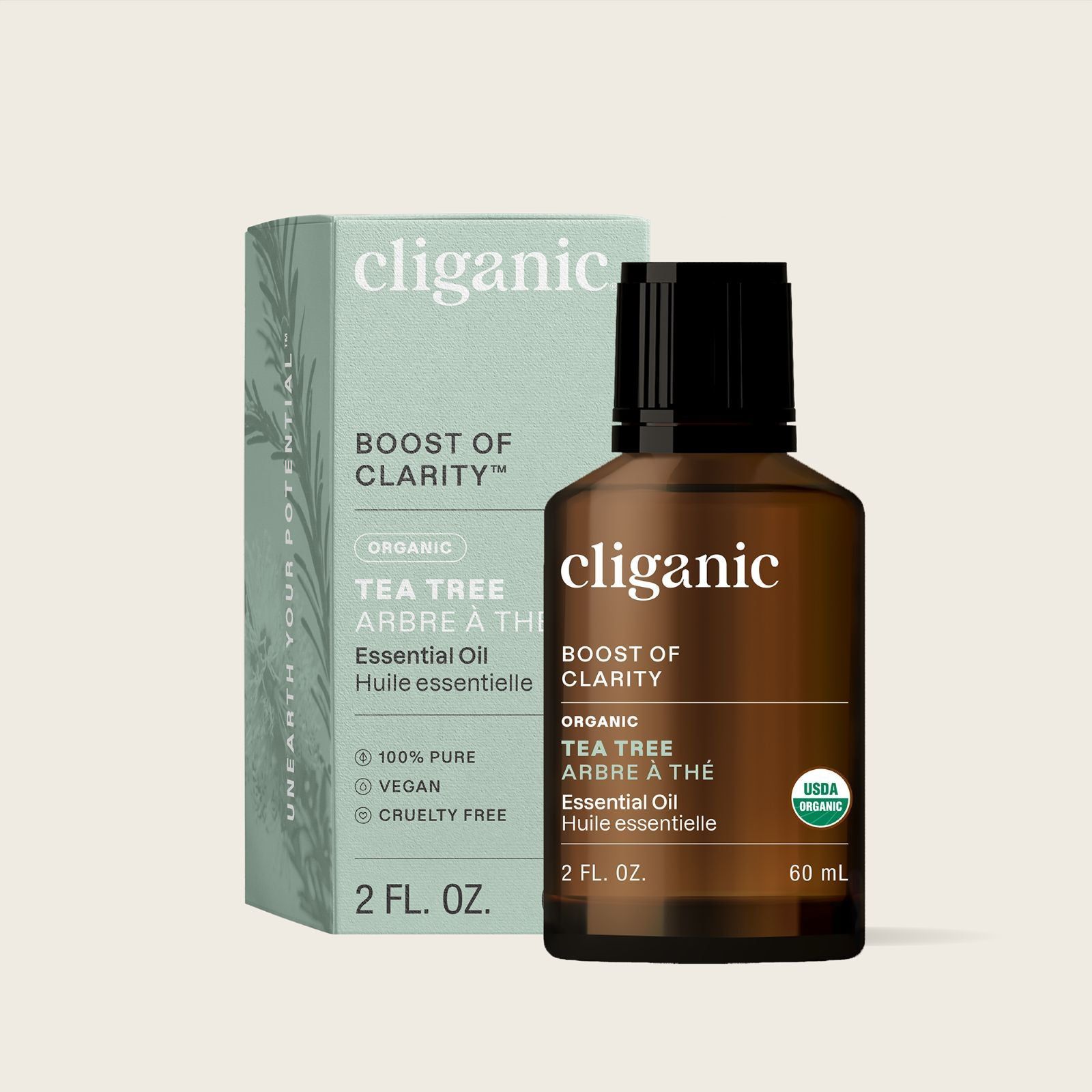 Эфирное масло чайного дерева Cliganic, 2 oz