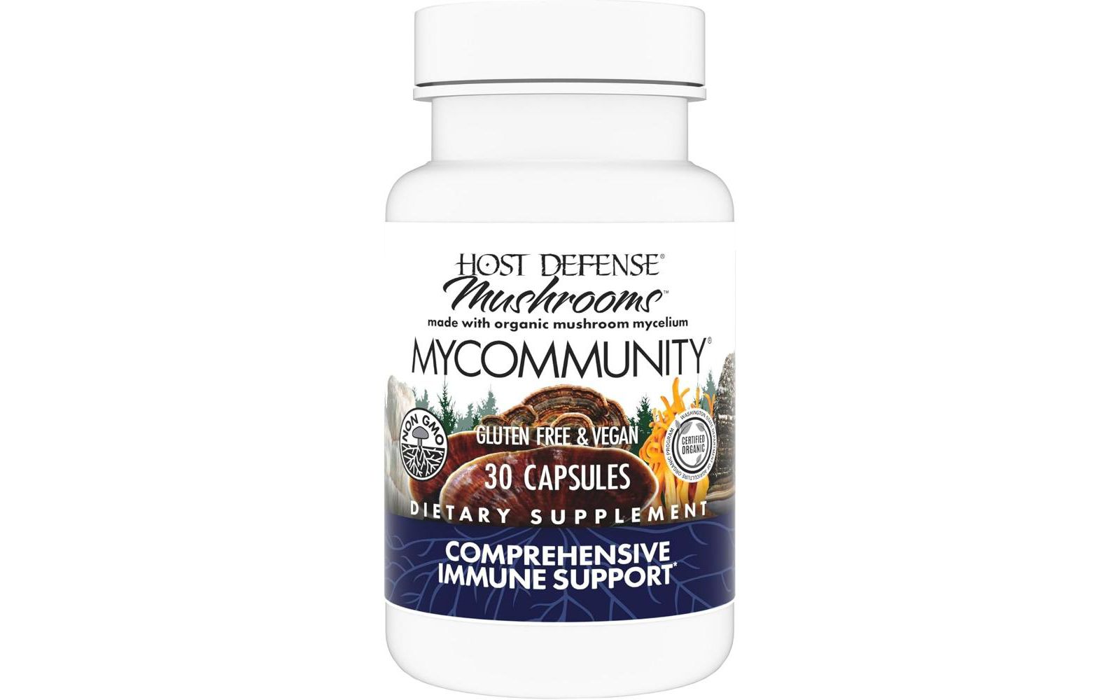 Host Defense MyCommunity капсулы грибная добавка для поддержки иммунитета 30 штук