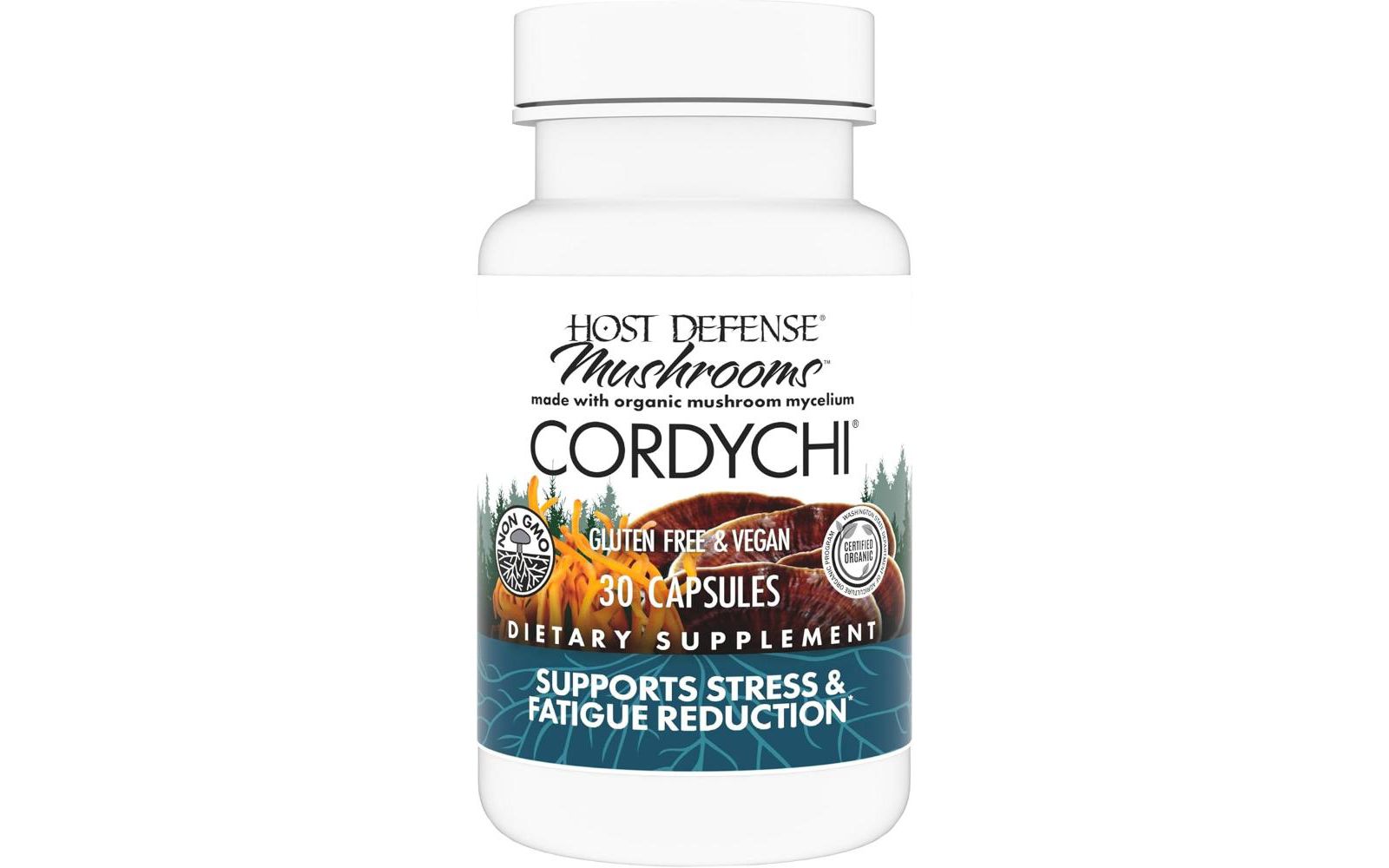 Добавка Host Defense CordyChi Capsules Energy and Immune Support
