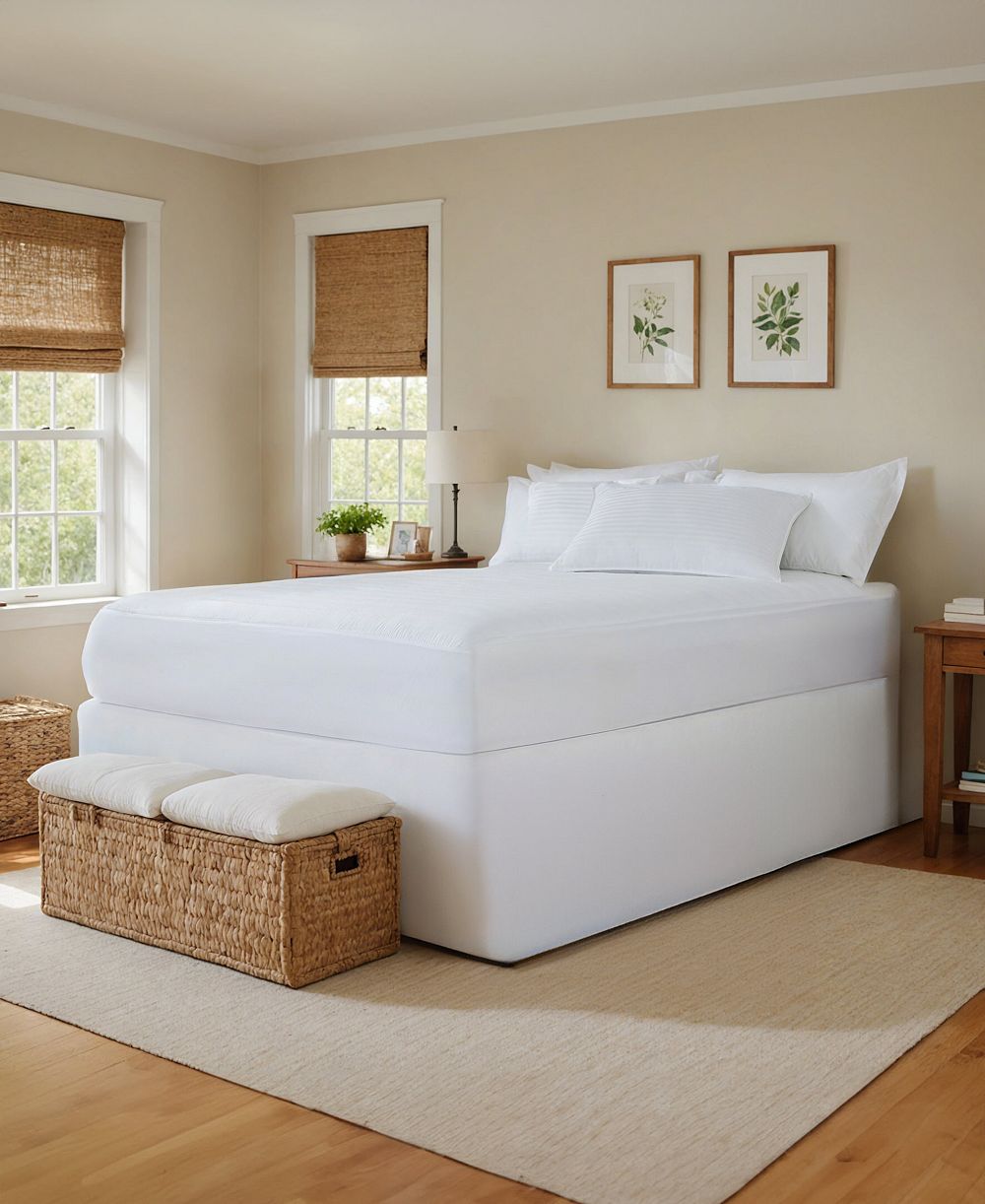 ienjoy Home Padded 14" Fitted Quilted Mattress Protector, Queen