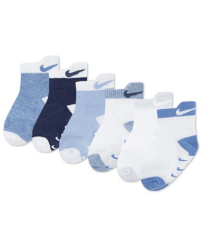 Nike Baby and Toddler Girls' and Boys' Tab Gripper Socks, Pack of 6