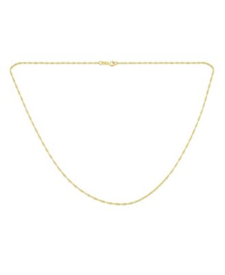 Ожерелье Bling Jewelry Singapore Chain 020 Gauge Gold Plated Sterling Silver