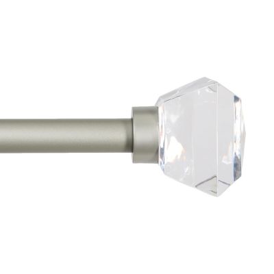 Kenney Clarissa декоративный карниз 1-Inch Brushed Nickel с финиалами Diamond