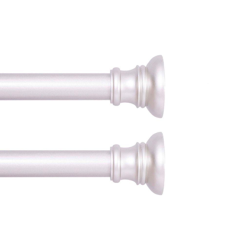 Регулируемый раздвижной шест Kenney Easy Install Nicholas, 28-48 Inches, Brushed Nickel Finish