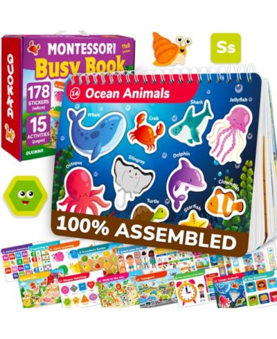 Quokka Montessori Busy Book Interactive Pages, Ages 3+