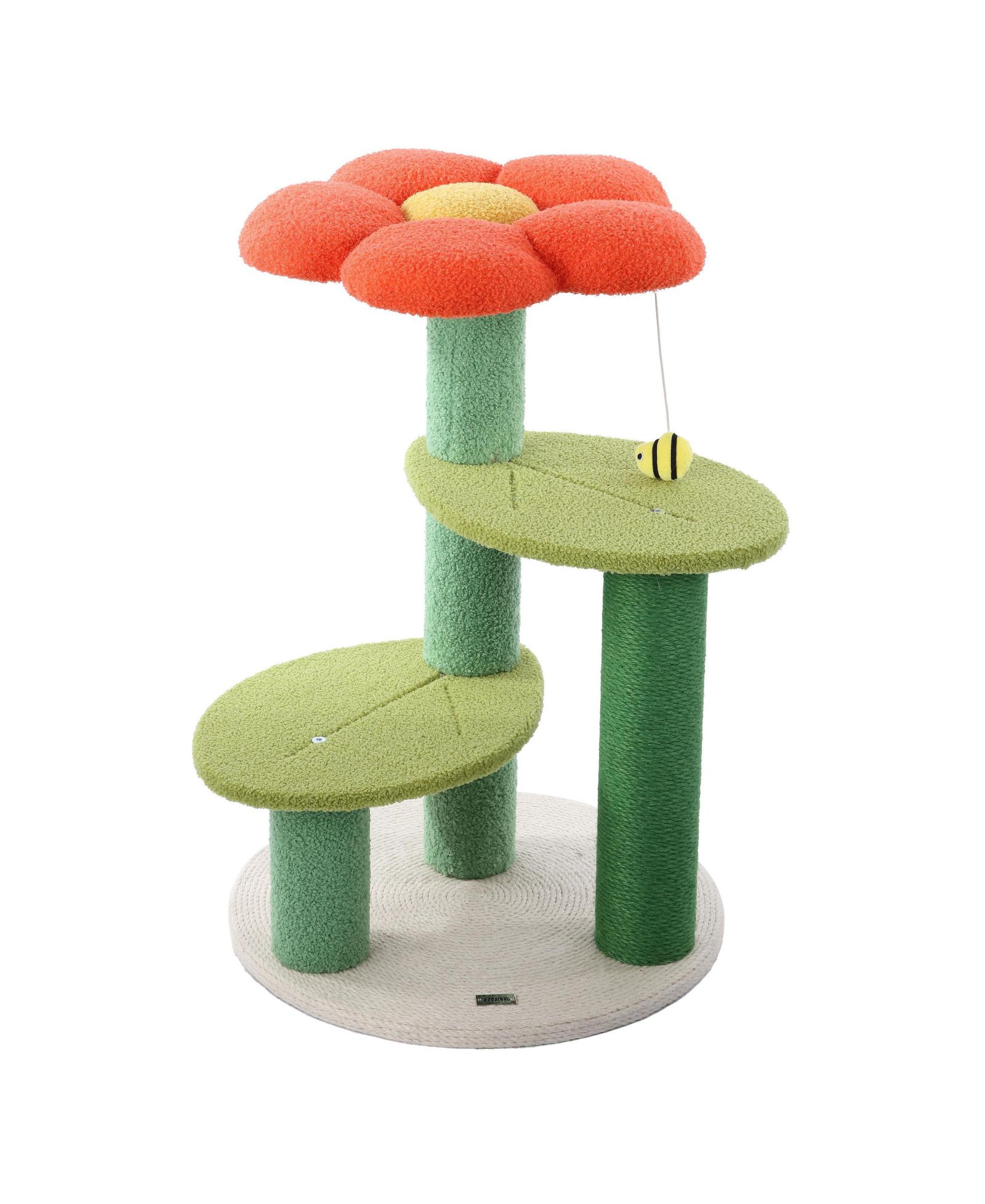 THE LICKER STORE Кошачье дерево с подвесной игрушкой Poppy 29" 3-ярусное
