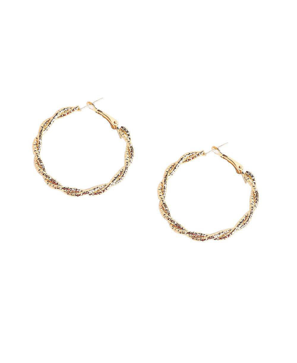 Женские серьги-кольца SOHI Twisted Hoop