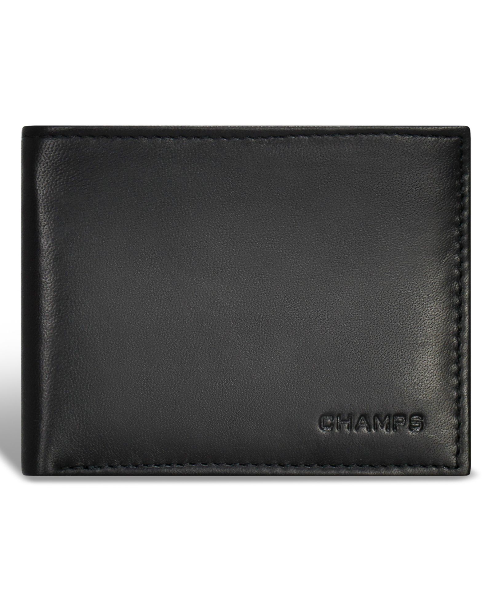 CHAMPS Men's Classic Collection Leather Top-Wing Wallet