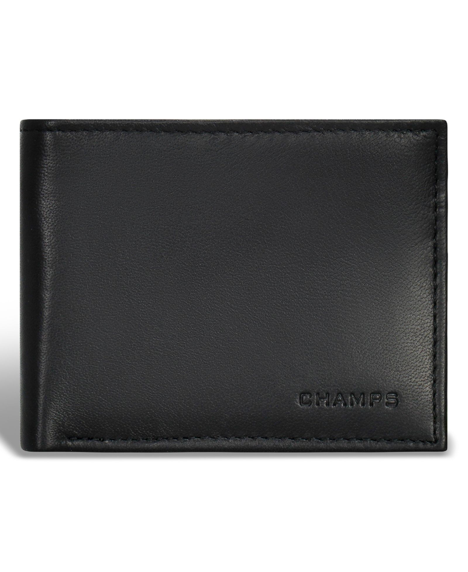 CHAMPS Men's Classic Collection Leather Center-Wing Wallet