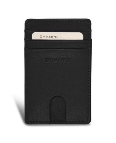 CHAMPS Men's Onyx Collection Leather Access Card Case