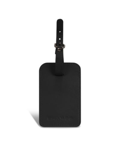 CHAMPS Men's Onyx Collection Leather Luggage Tags