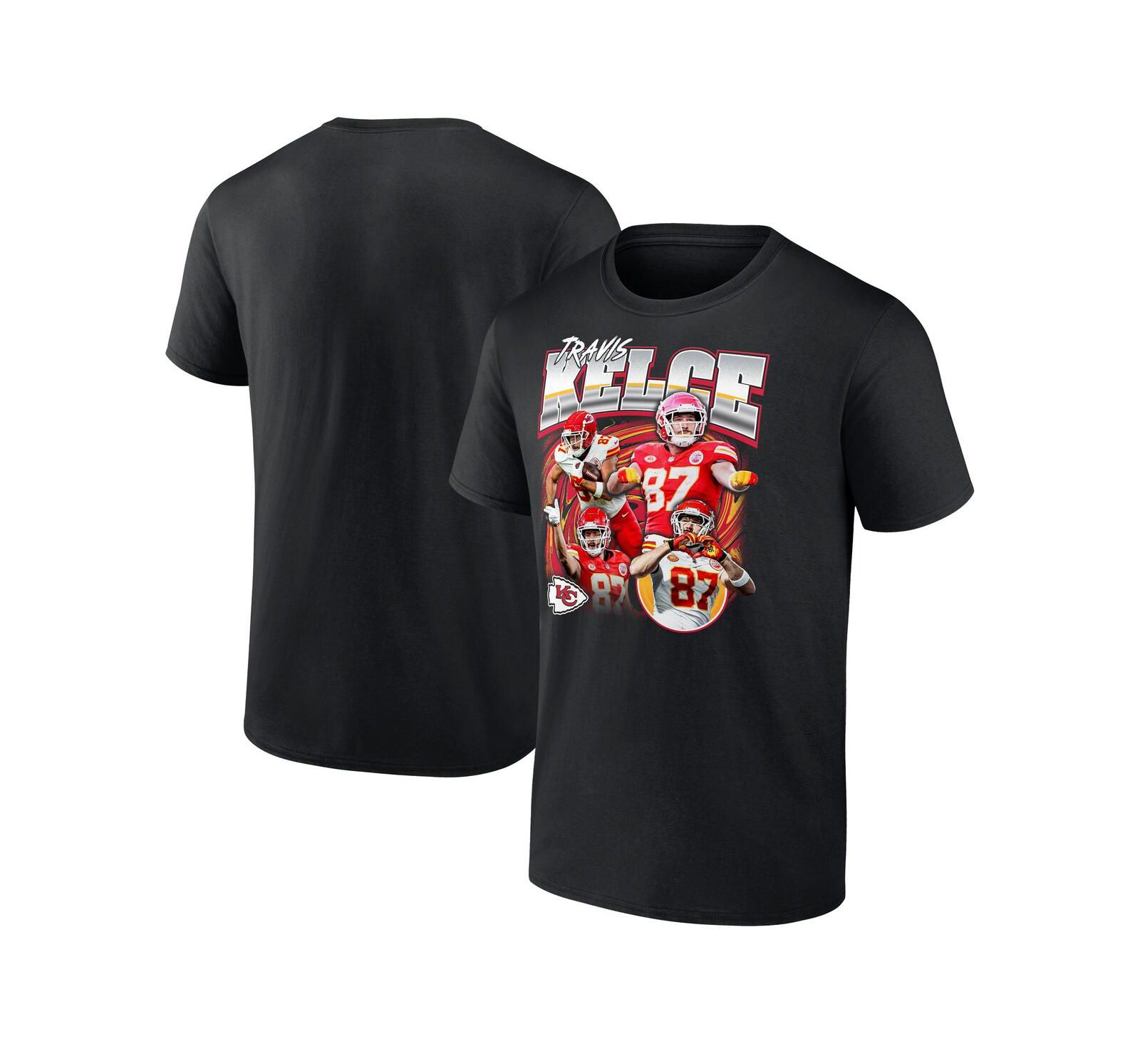 Мужская футболка Fanatics Travis Kelce Black Kansas City Chiefs Notorious Player Graphic T-Shirt