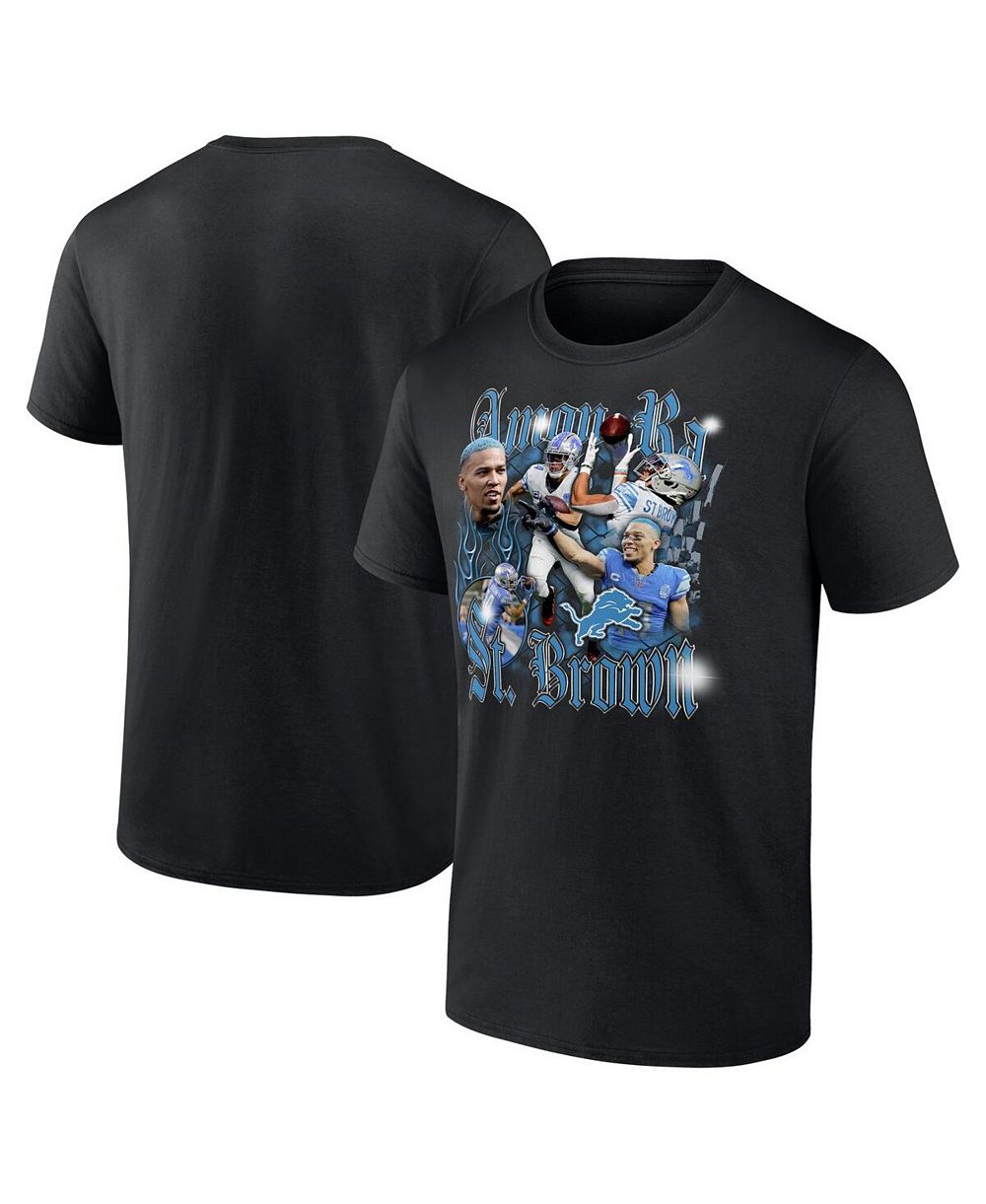 Fanatics Мужская футболка с графическим принтером Amon-Ra St. Brown Detroit Lions Black