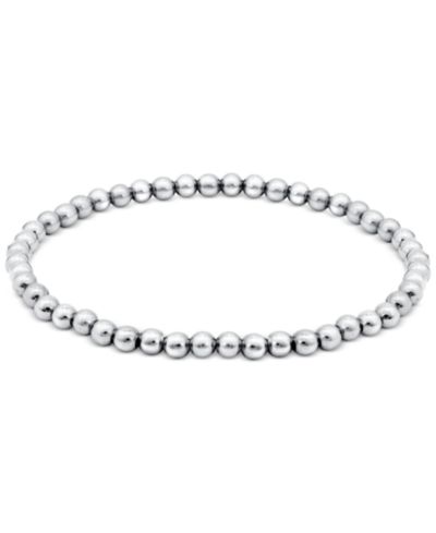 Giani Bernini браслет Giani Bernini Polished Beaded Stretch (4mm), 18k Gold over Sterling Silver