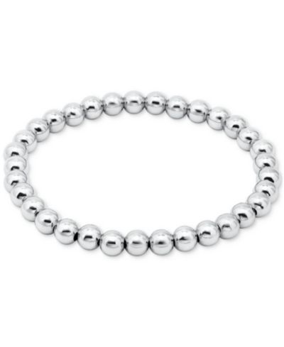 Браслет Giani Bernini Polished Beaded Stretch (6mm) в 18k Gold over Sterling Silver