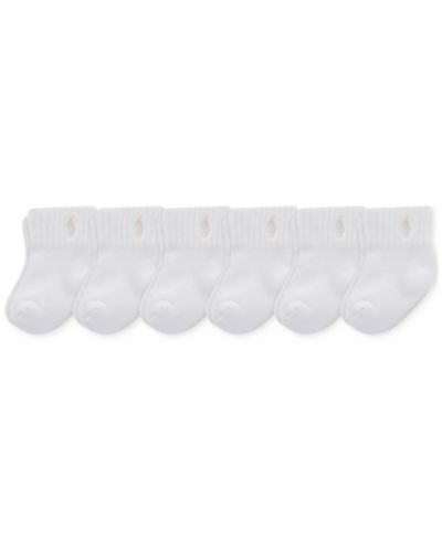 Polo Ralph Lauren Baby Girl Sport Quarter Socks, 6-Pack