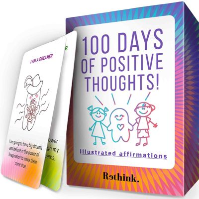 Quokka Rethink Affirmation Meditation Cards 100-Piece Card Game, Ages 3+