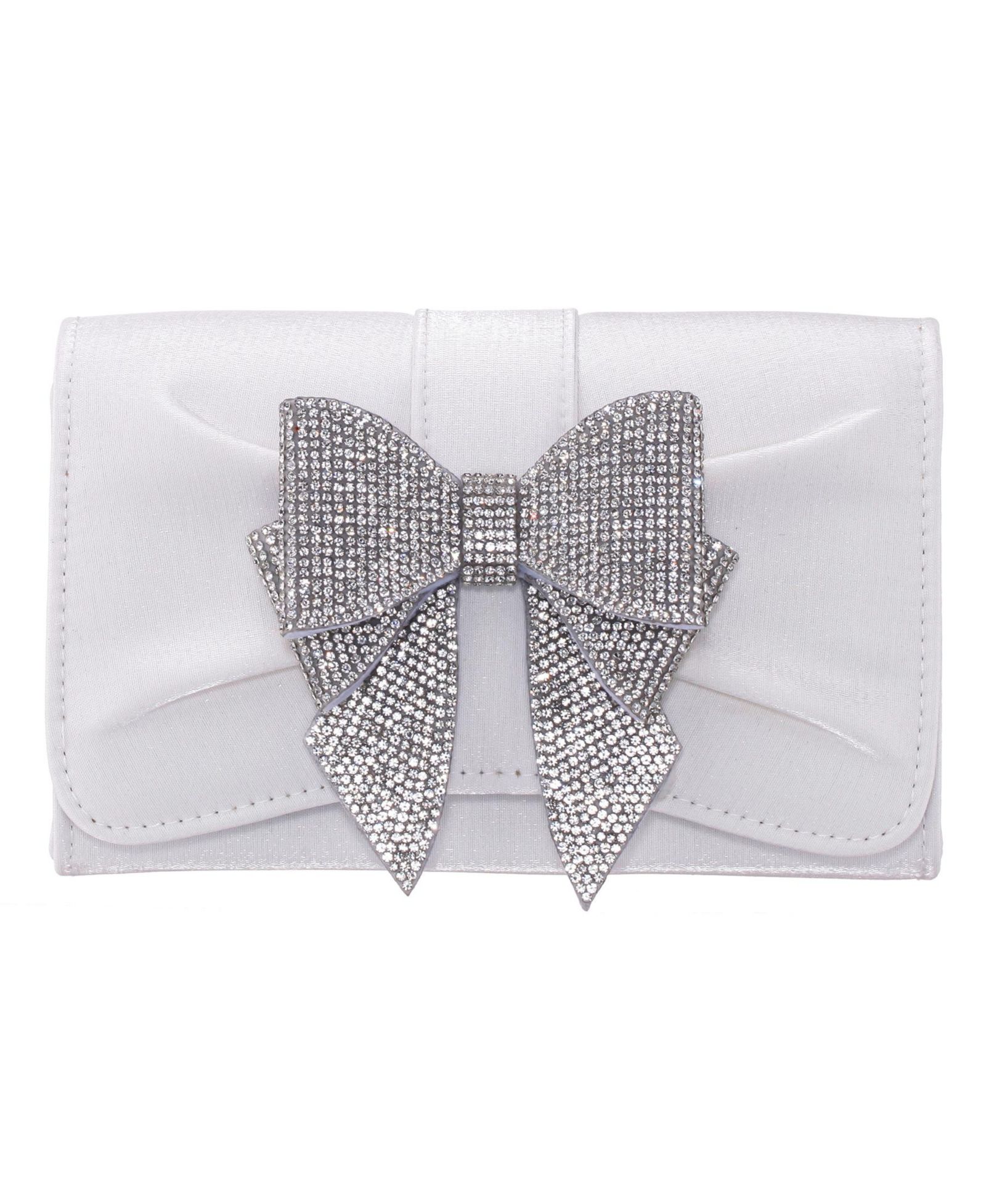 Клатч Nina Tiered Crystal Bow Flap