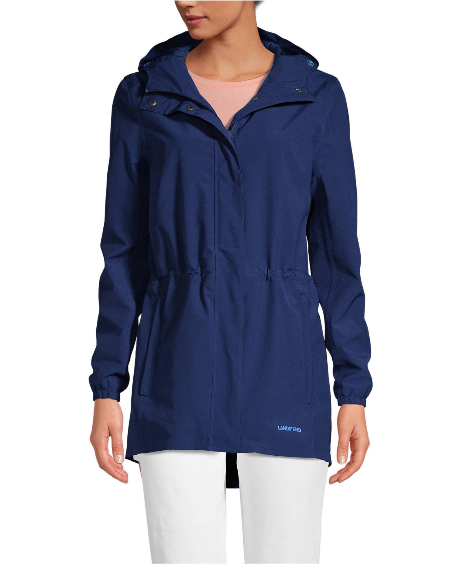 Lands' End Women's Tall Squall Packable Waterproof Raincoat