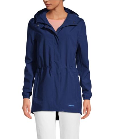 Женский непромокаемый плащ Lands' End Tall Squall Packable Waterproof Raincoat