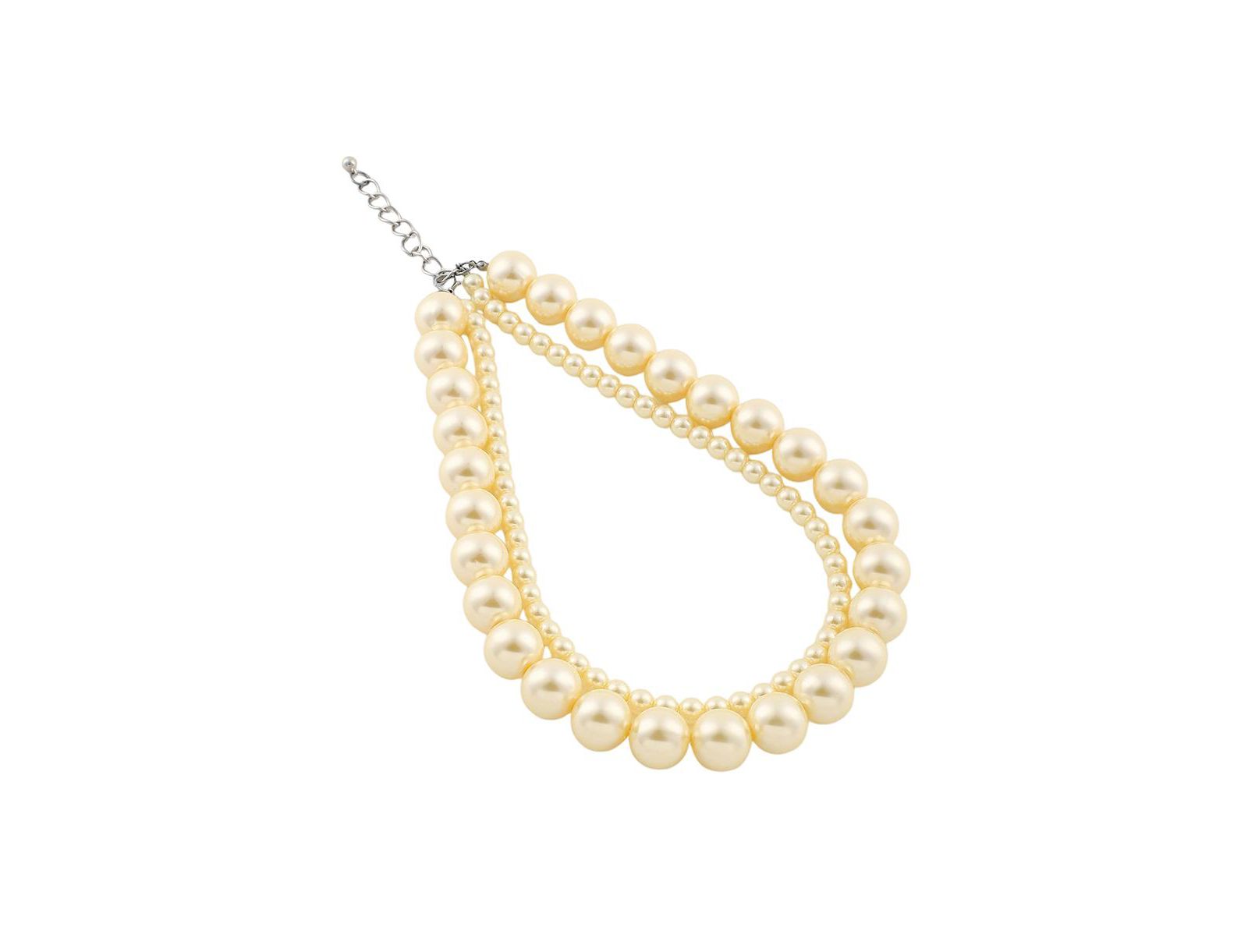 SOHI White Jackie Multi-Layer Necklace