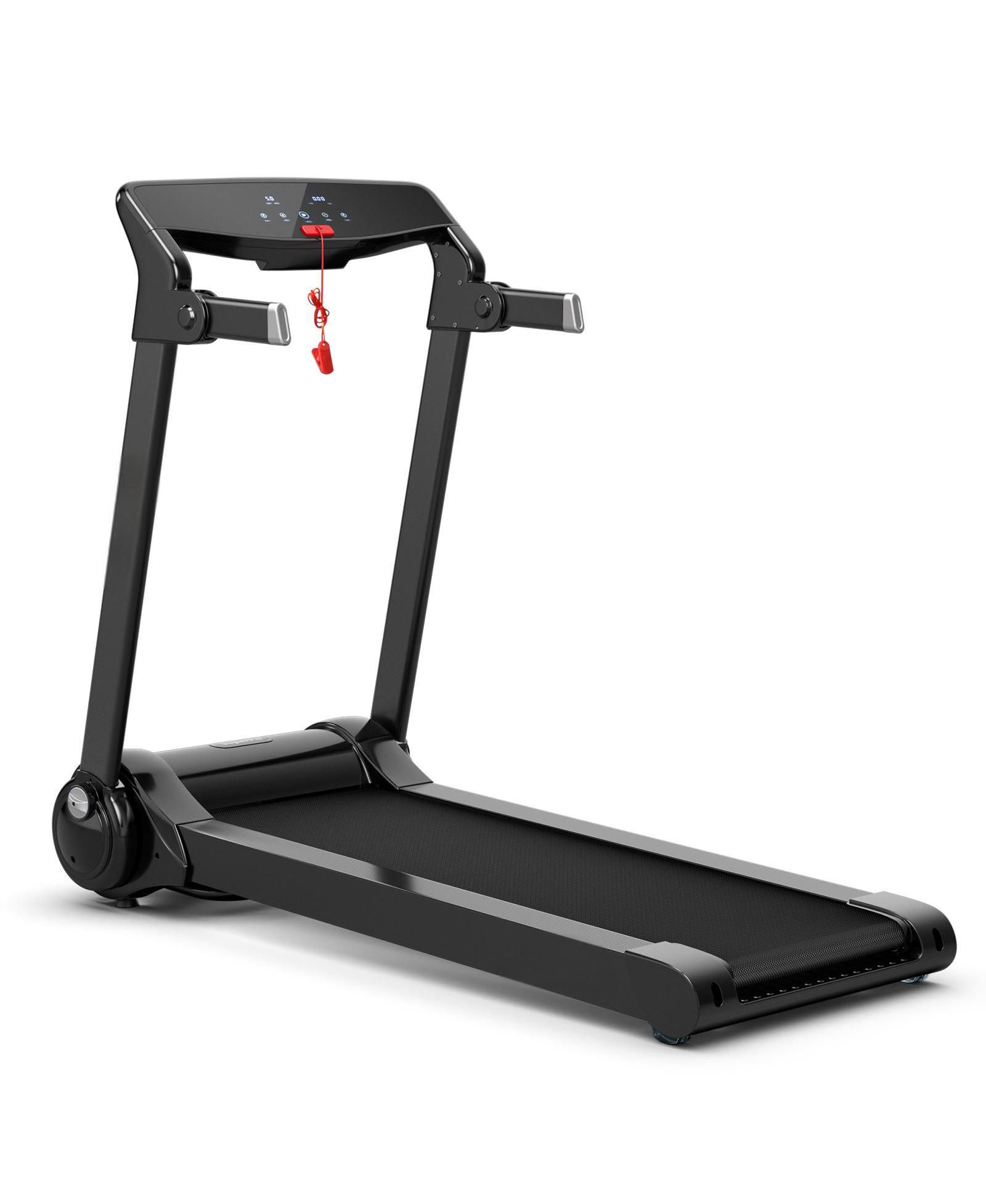 HONGGE 3HP Electric Folding Treadmill with Bluetooth Speaker-Silver