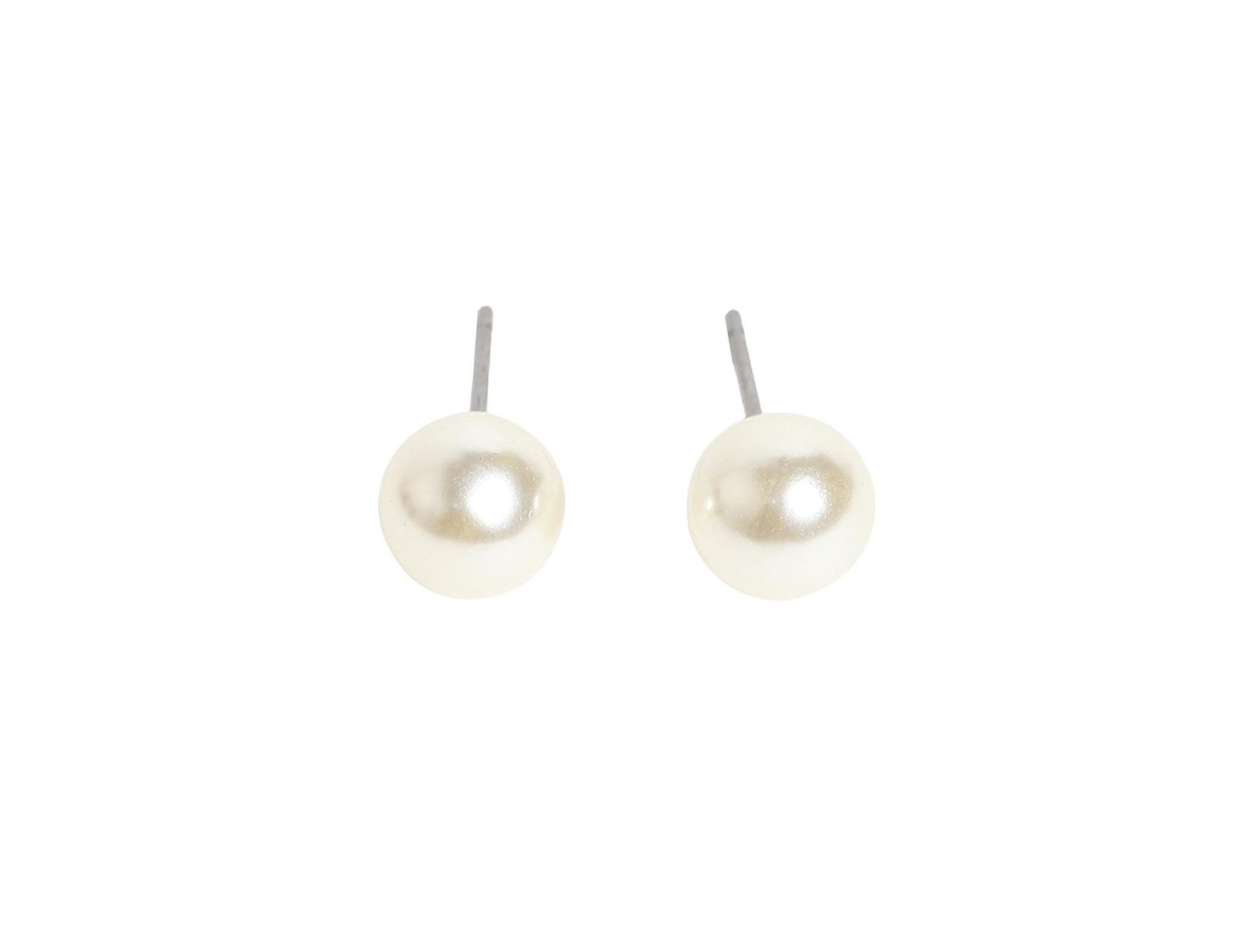 SOHI White Jackie Stud Earrings