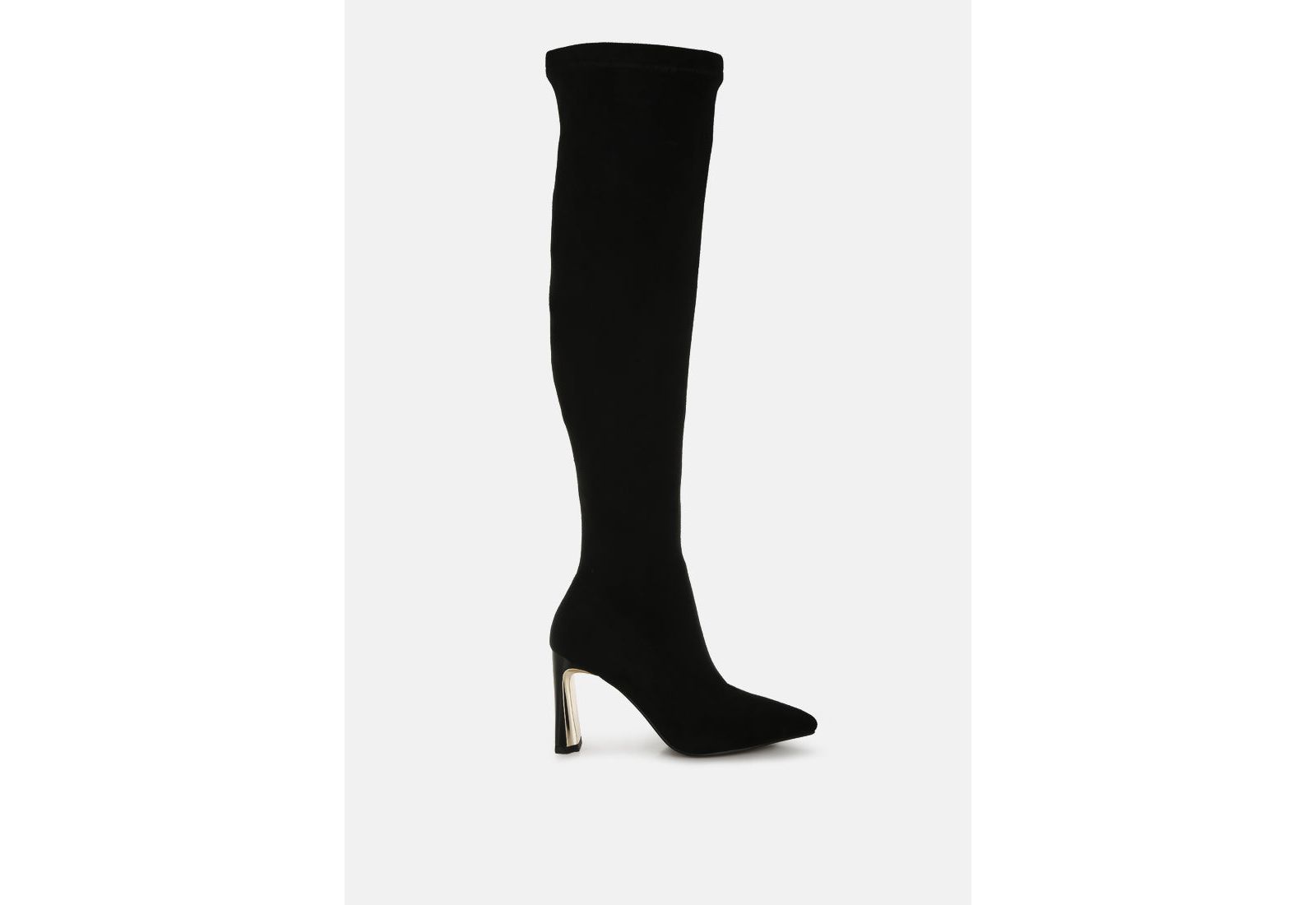 London Rag Women's Star Gazer Slim Block Heel Long Boots