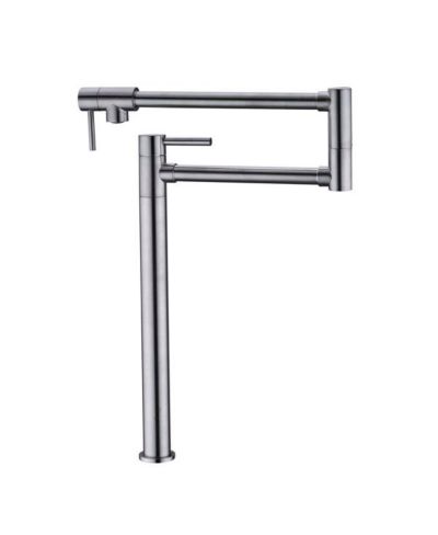 Pot Filler Faucet in Brushed Nickel Finish with Extension Shank for Kitchen Convenience
