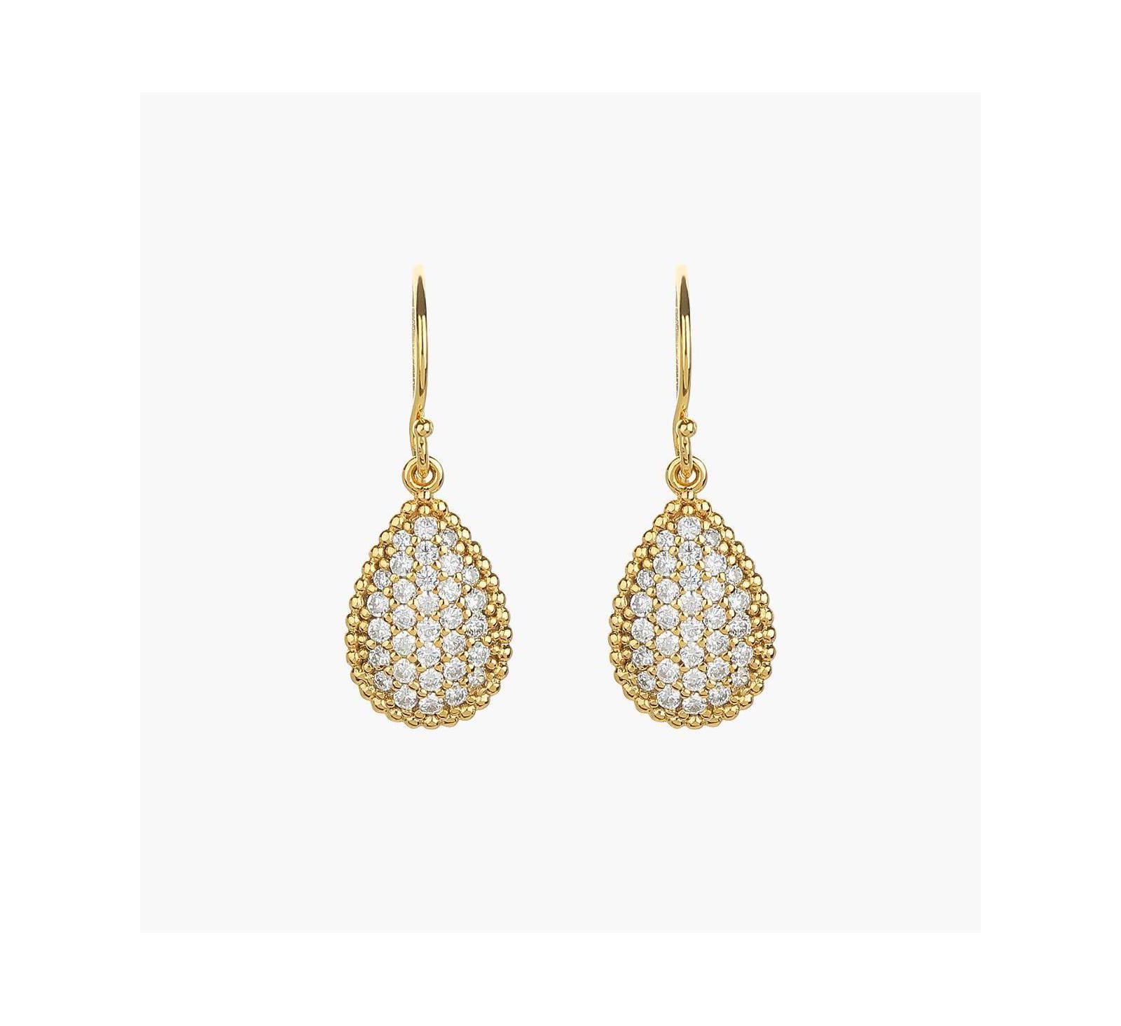 Серьги Bearfruit Jewelry с кристаллами и позолотой 18k Gold