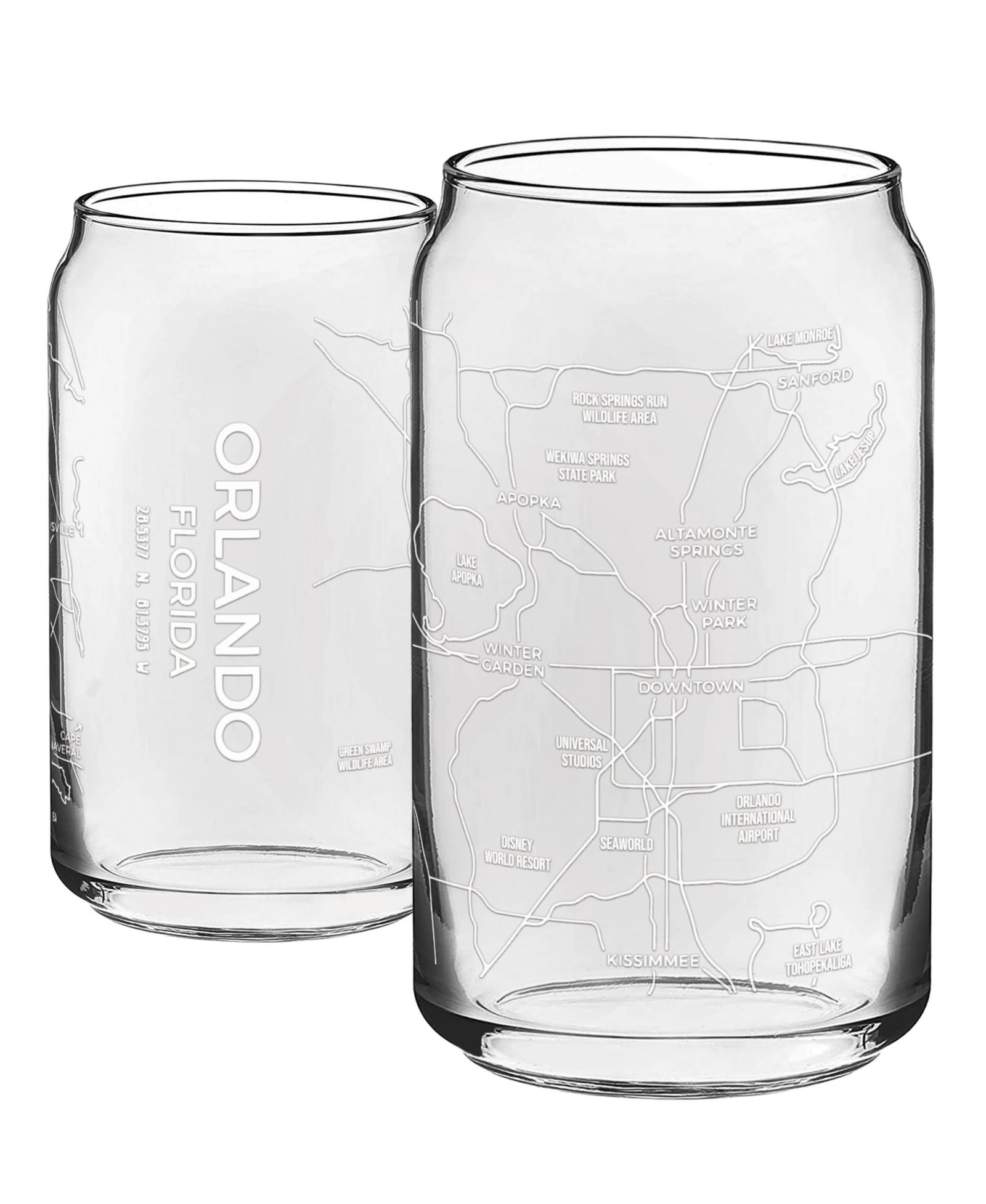 Narbo The Can Orlando Map набор из 2 стаканов для воды