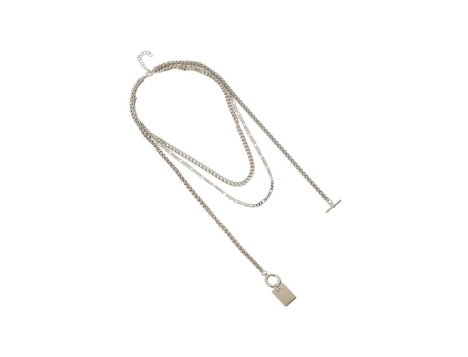 Серебряная многослойная подвеска SOHI Interlock Charm