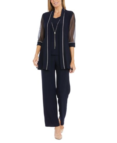 R & M Richards Women's Layered-Look Top & Pants